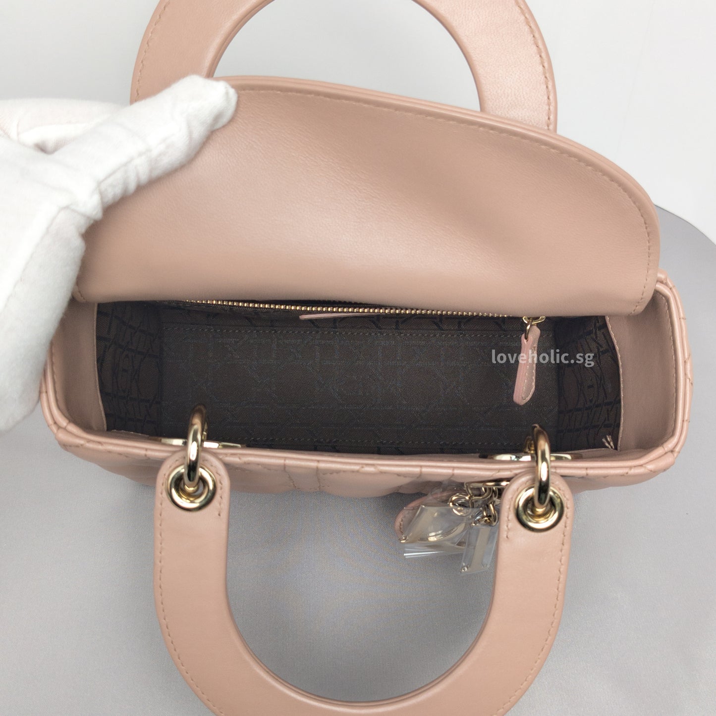 My ABC Lady Dior Small | Blush Lambskin Light Gold Hardware