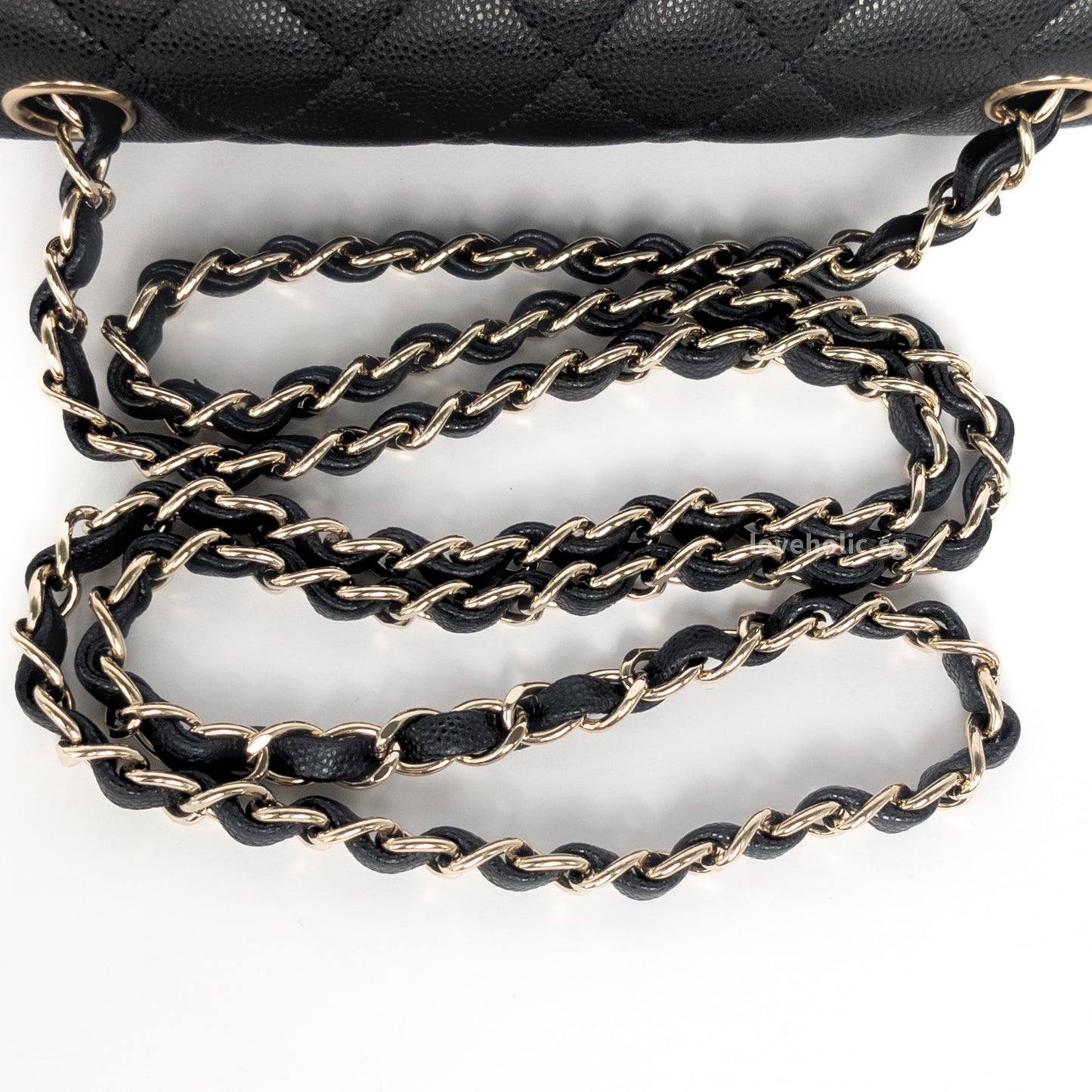 Chanel Classic Flap Mini Rectangle | 17C Black Caviar Light Gold Hardware