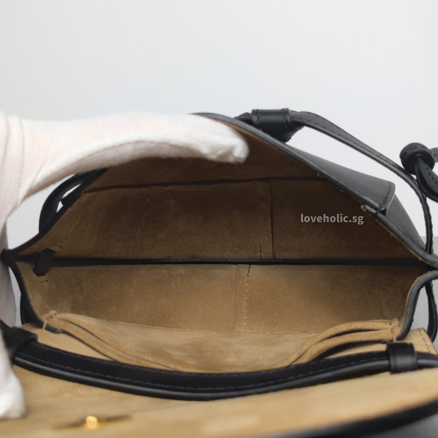 Gate Mini | Black Calfskin Gold Hardware