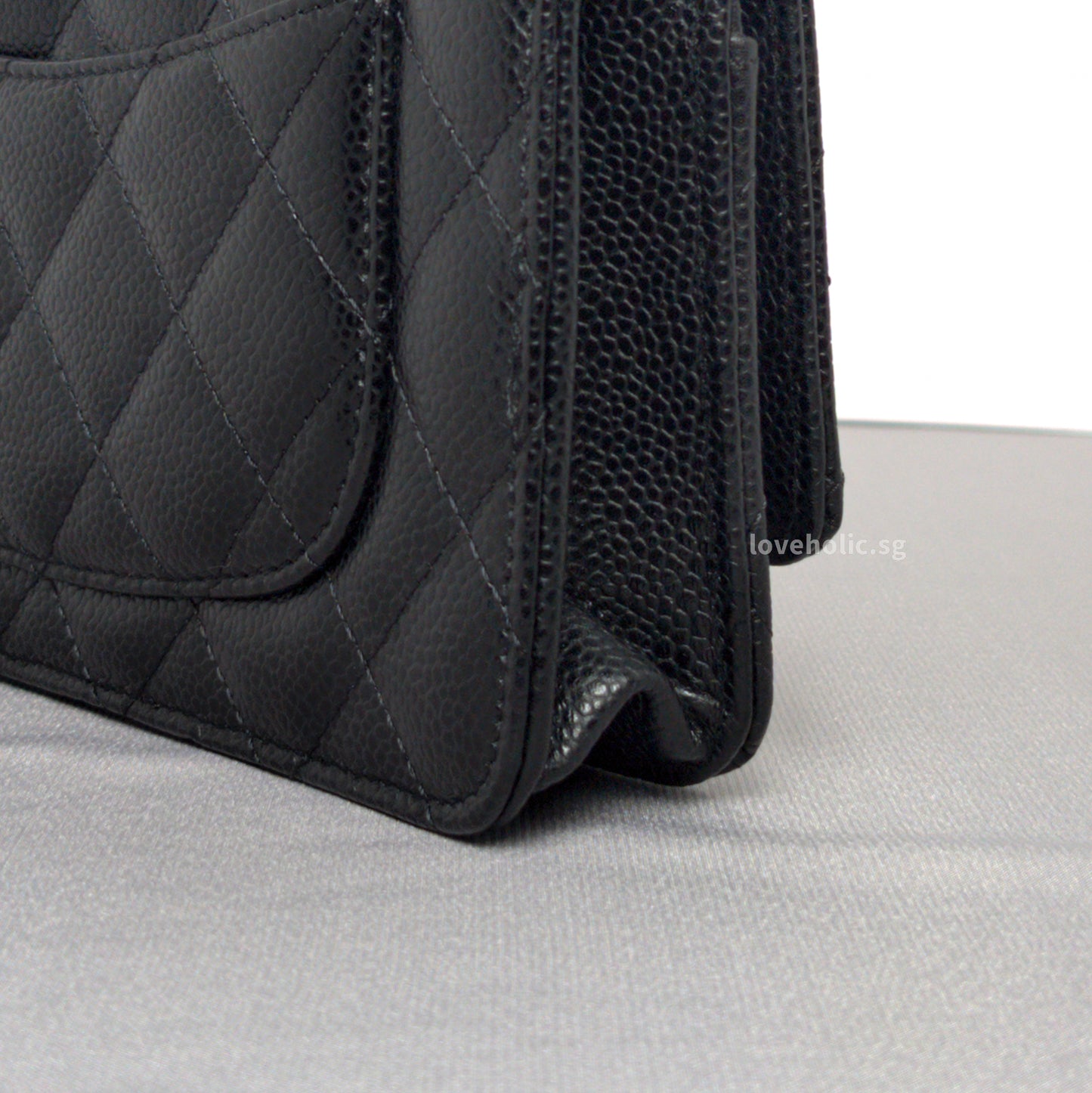 Wallet On Chain Black Caviar Gold Hardware