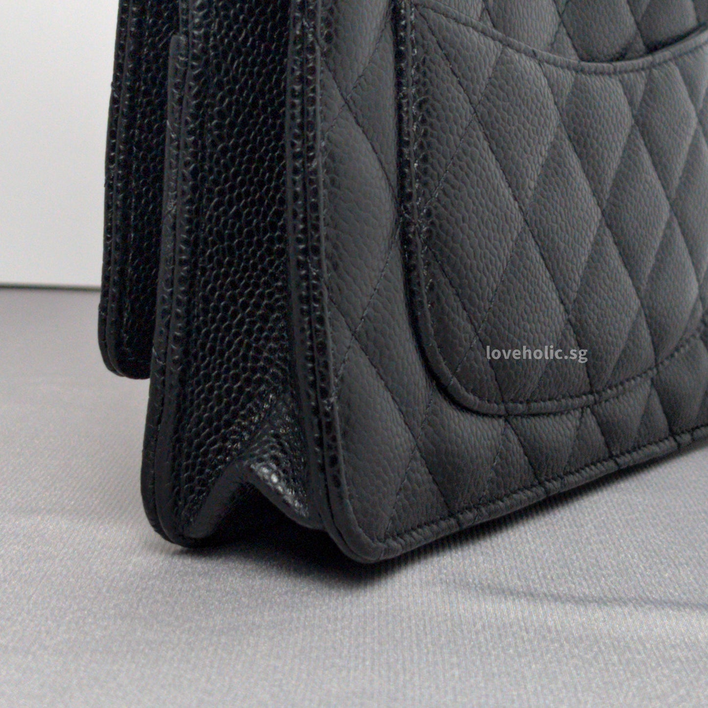 Wallet On Chain Black Caviar Gold Hardware