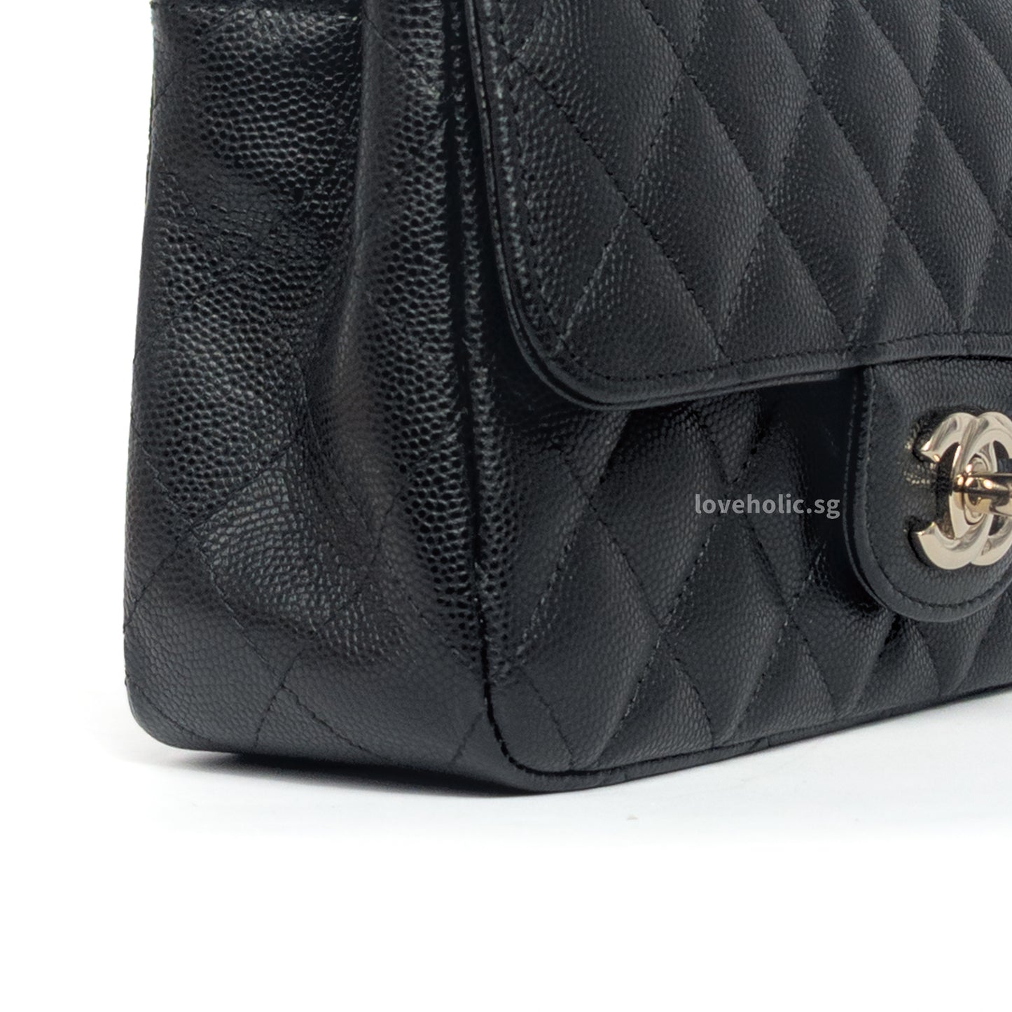 Chanel Classic Flap Mini Rectangle | 17C Black Caviar Light Gold Hardware