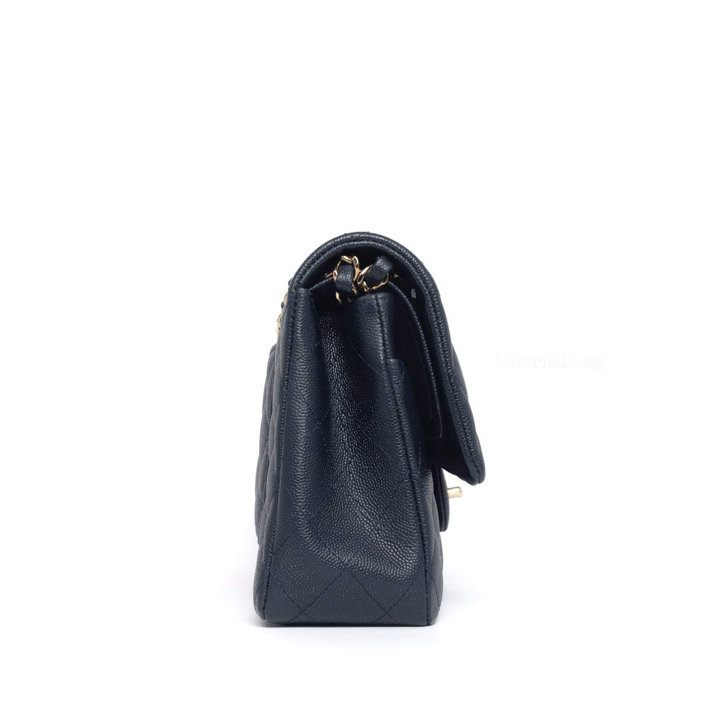 Chanel Classic Flap Medium | 18B Midnight/Navy Blue Caviar Light Gold Hardware