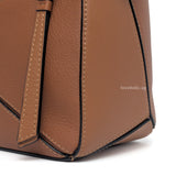 Loewe Puzzle Small | Tan Calfskin Silver Hardware