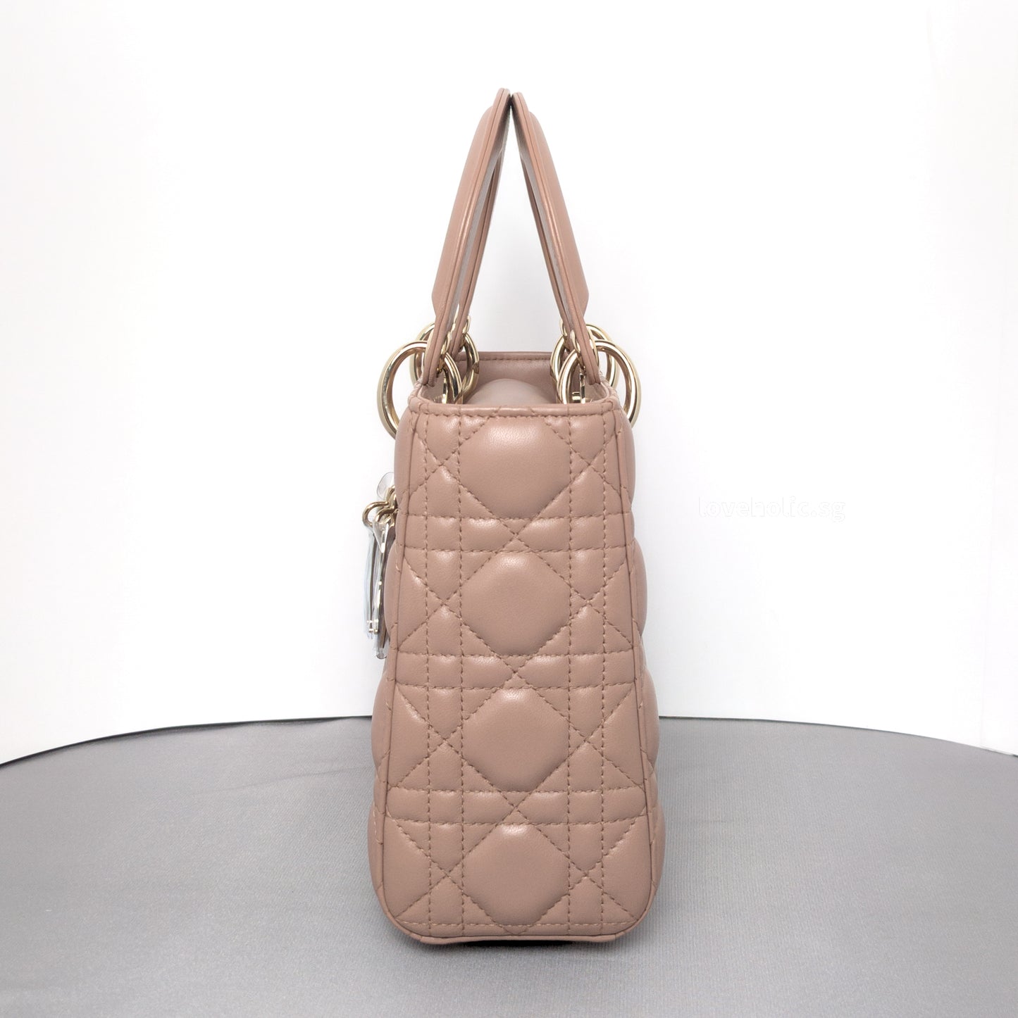 Dior My ABC Lady Dior Small | Blush Lambskin Light Gold Hardware-details