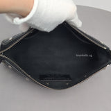 LV X TM Murakami Pochette | Black Leather Silver Hardware