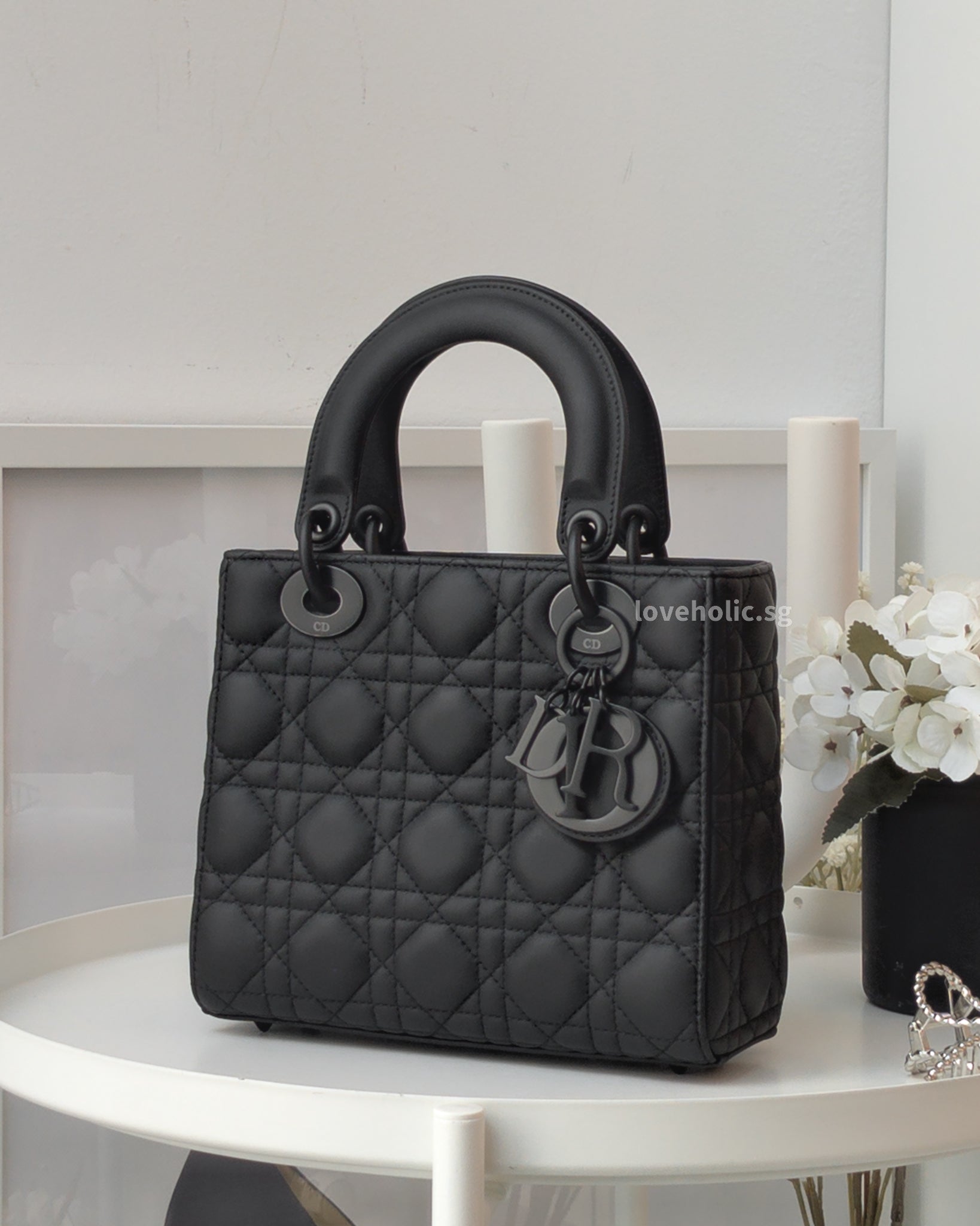 Lady Dior Ultra Matte Black Lady Dior Ultra Matte Small Mini Lady