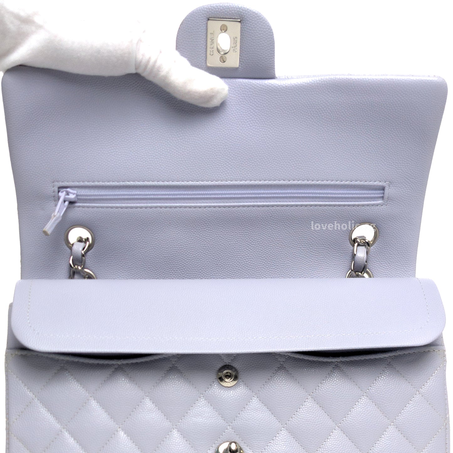 Chanel Classic Flap Medium | 21K Light Purple Caviar Silver Hardware