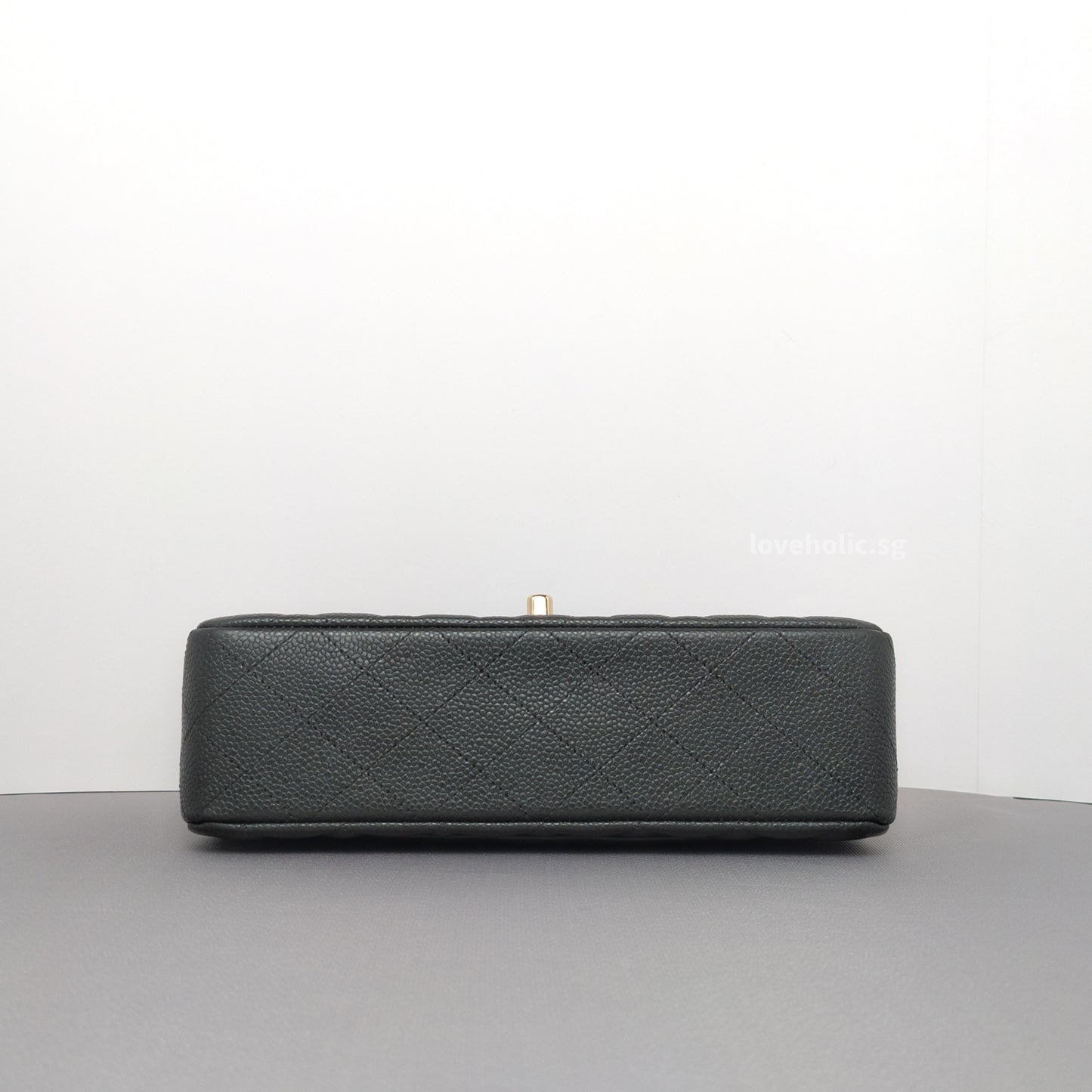 Classic Flap Small | 18S Dark Grey Caviar Light Gold Hardware