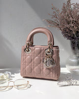 Dior Lady Dior Mini | Blush Lambskin Light Gold Hardware