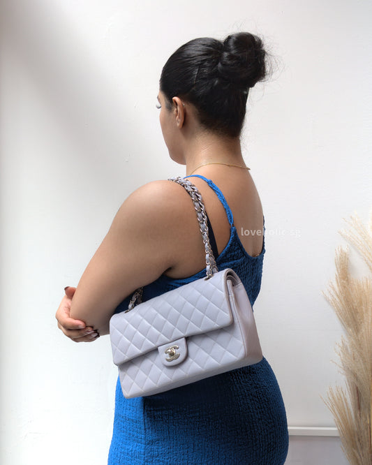 Chanel Classic Flap Medium | 21K Light Purple Caviar Silver Hardware
