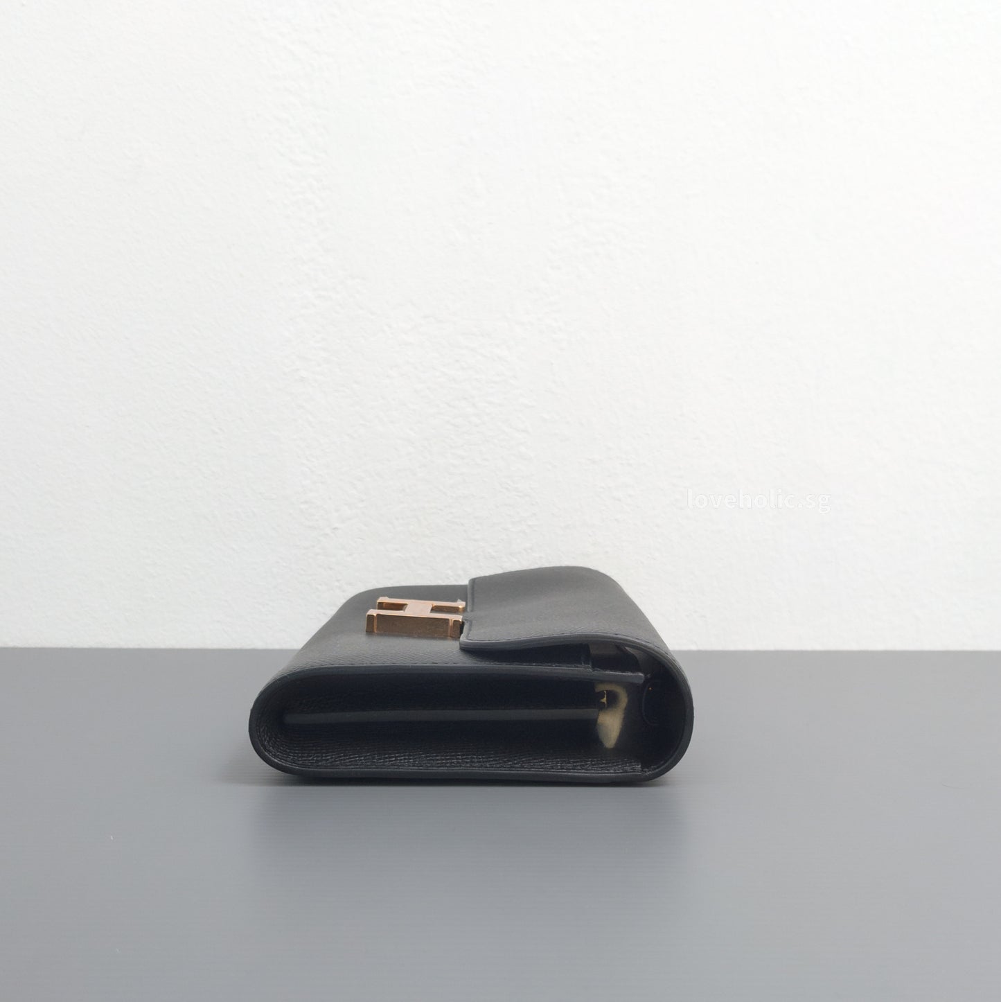 Constance To Go | Black Epsom Rose Gold Hardware