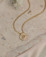 Dior Vintage Necklace Rhinestone CD Logo | Gold Hardware-main