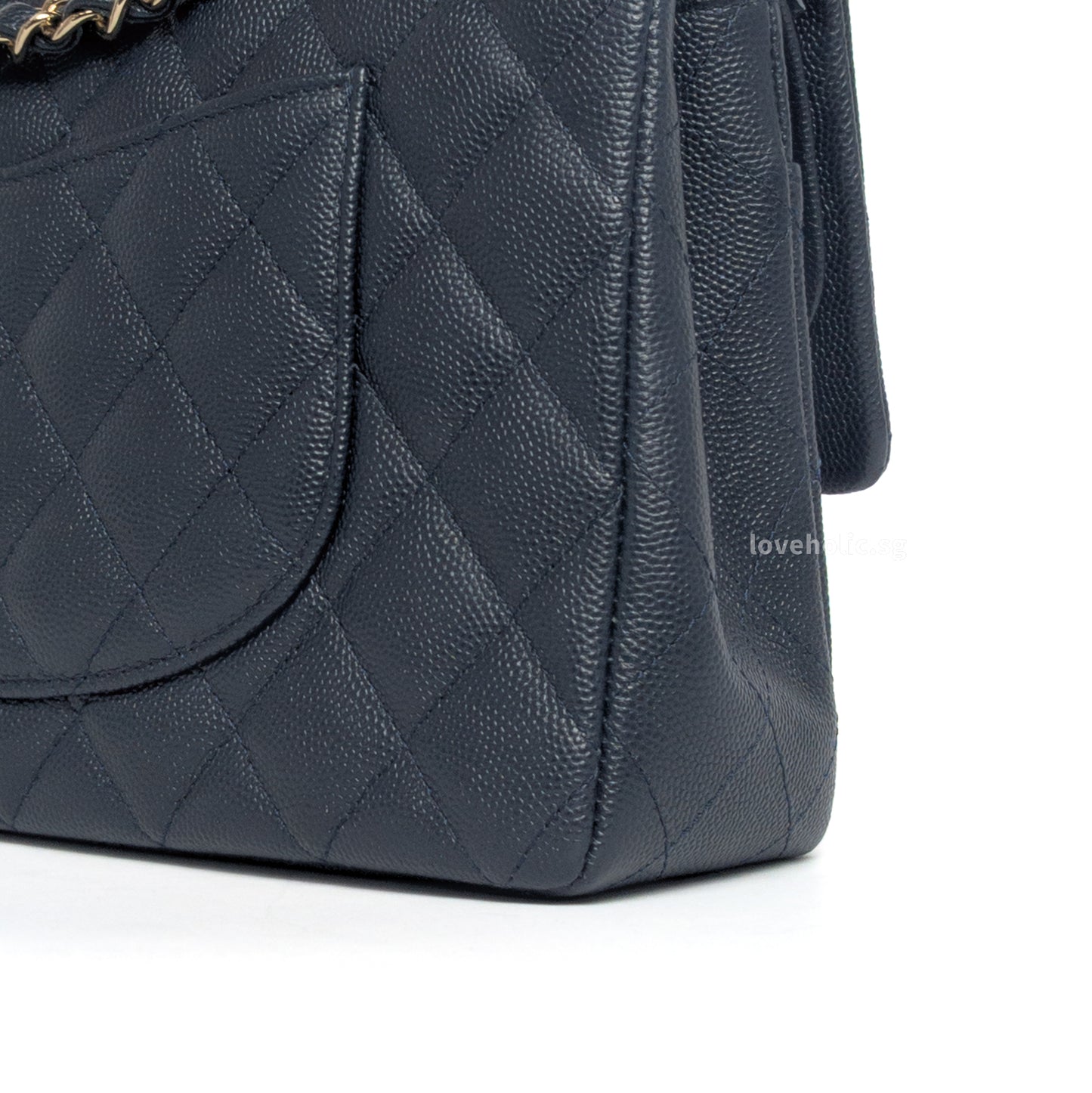 Chanel Classic Flap Medium | 18B Midnight/Navy Blue Caviar Light Gold Hardware