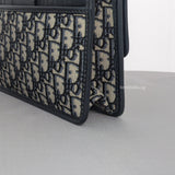 Montaigne 30 Oblique Jacquard Blue Jacquard Fabric Gold Hardware