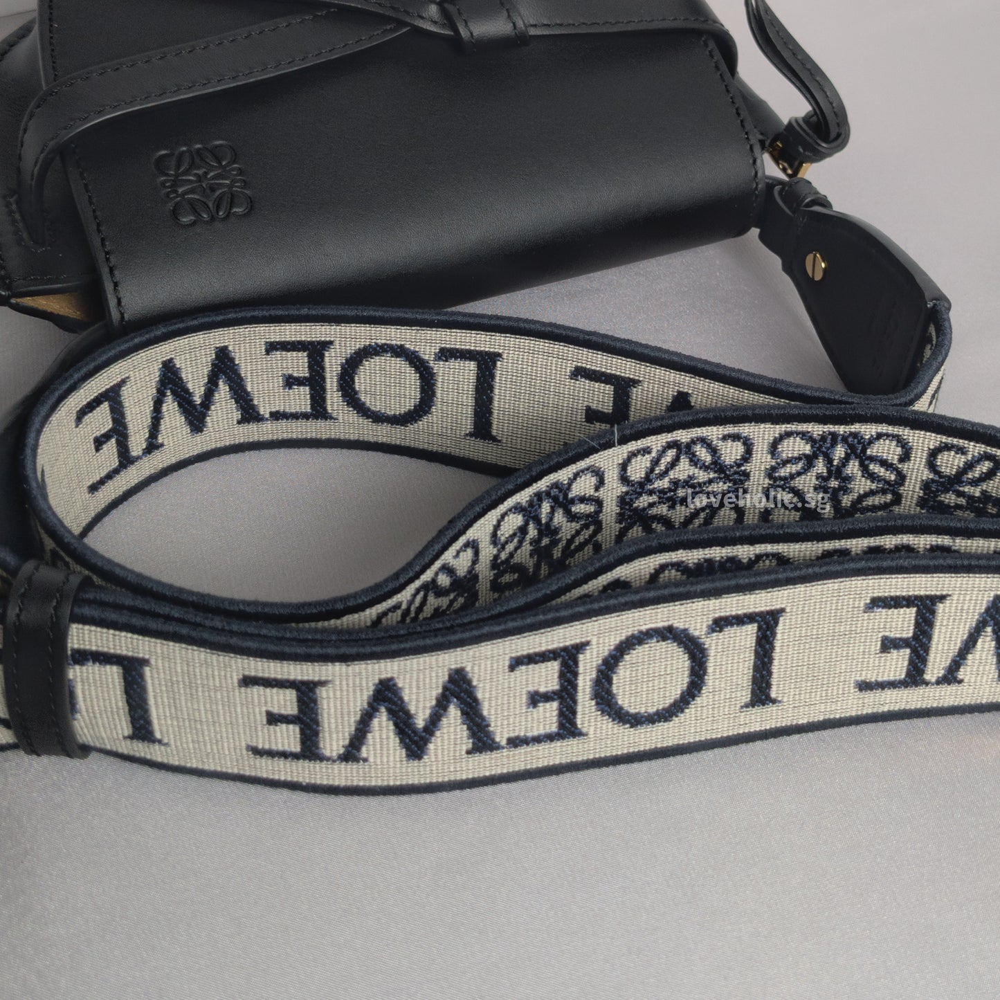 Gate Mini | Black Calfskin Gold Hardware