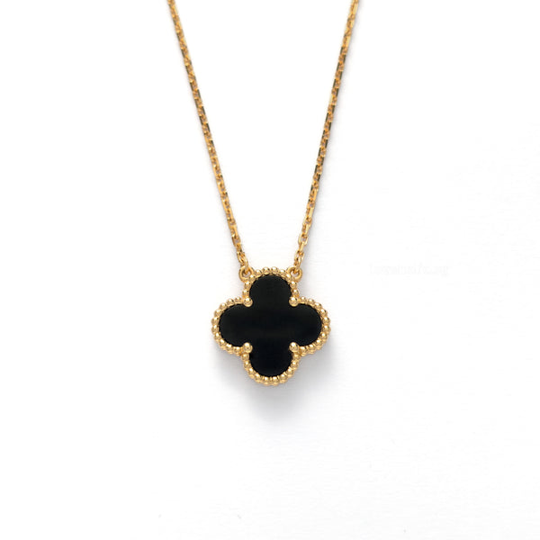 Van Cleef & Arpels VCA Vintage Alhambra Necklace Mother of Pearl | 18K Yellow Gold, Onyx