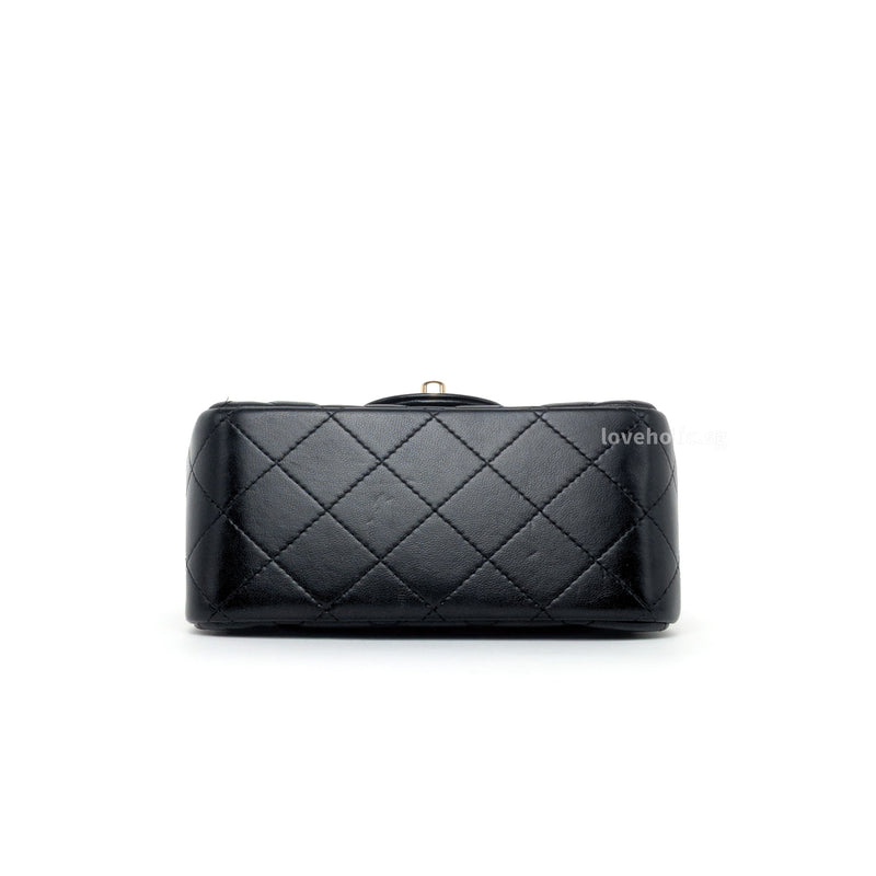 Chanel Classic Flap Mini Square | Black Lambskin Gold Hardware