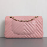Chanel Classic Flap Chevron Medium | 21S Light Pink Caviar Light Gold Hardware-back