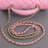 Mini Rectangle with Top Handle 23P Pink/Light Green Lambskin Gold Hardware
