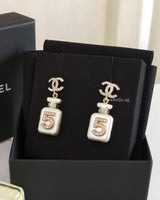 Chanel No. 5 Perfume Earrings -front