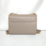 Twist MM | Grey Leather Gold Hardware