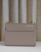 Louis Vuitton Twist MM | Grey Leather Gold Hardware-back