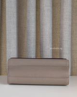 Louis Vuitton Twist MM | Grey Leather Gold Hardware-details