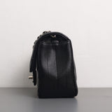 Chanel Classic Flap Chevron Mini Rectangle | 17S Black Caviar Silver Hardware-side