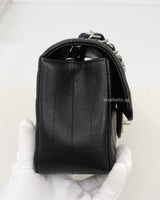 Classic Flap Chevron Mini Rectangle | 17S Black Caviar Silver Hardware
