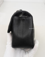 Classic Flap Chevron Mini Rectangle | 17S Black Caviar Silver Hardware