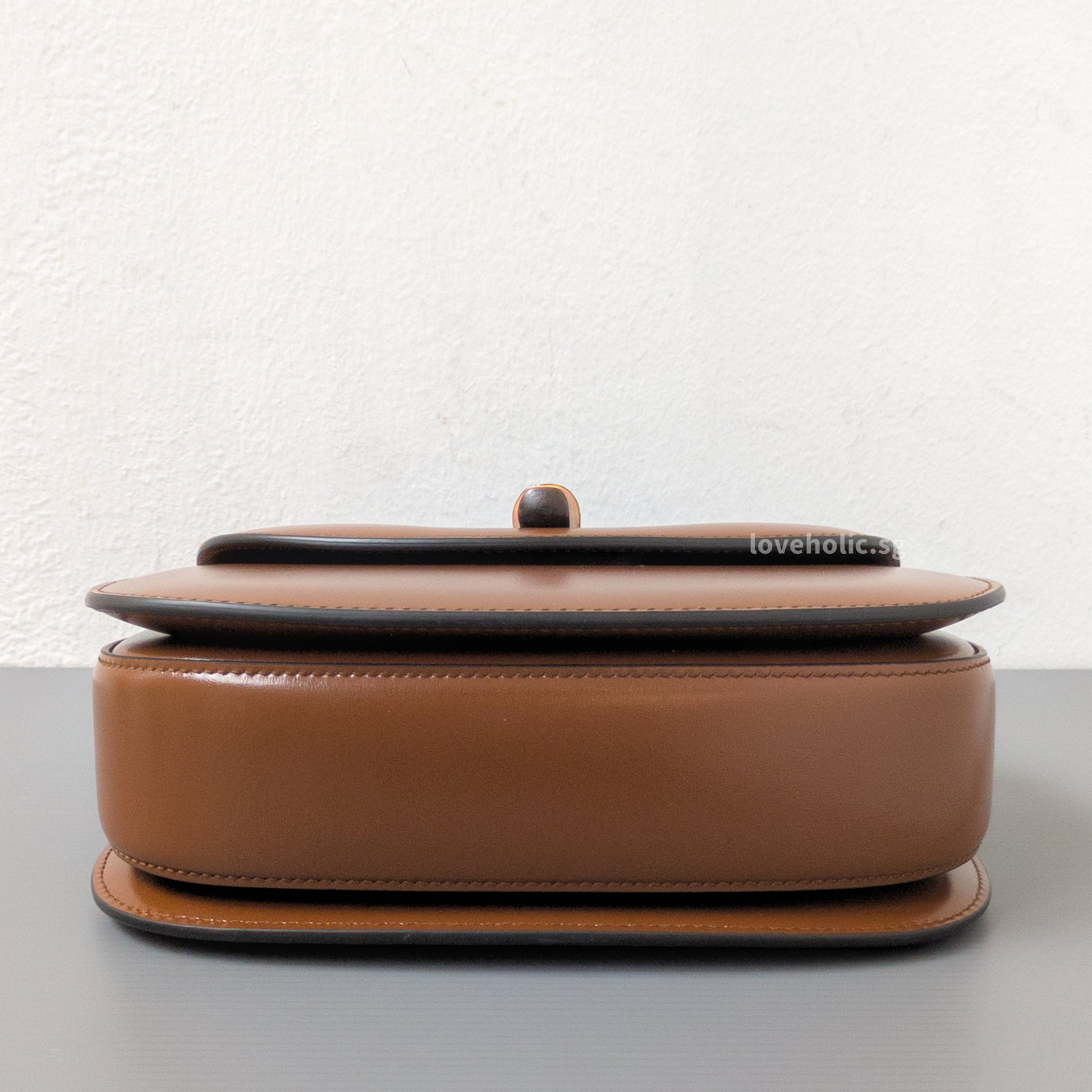 Gucci 1947 Bamboo Top Handle Bag Small | Brown Leather Gold Hardware-details