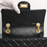 Chanel Reissue 2.55 Mini | Black Calfskin Brushed Gold Hardware-details