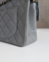 Classic Flap Small | 20C Grey Caviar Light Gold Hardware