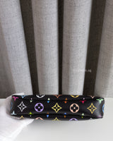 Louis Vuitton LV X TM Murakami Pochette | Black Leather Silver Hardware-details