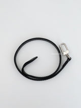 Louis Vuitton LV X TM Murakami Pochette | Black Leather Silver Hardware-details