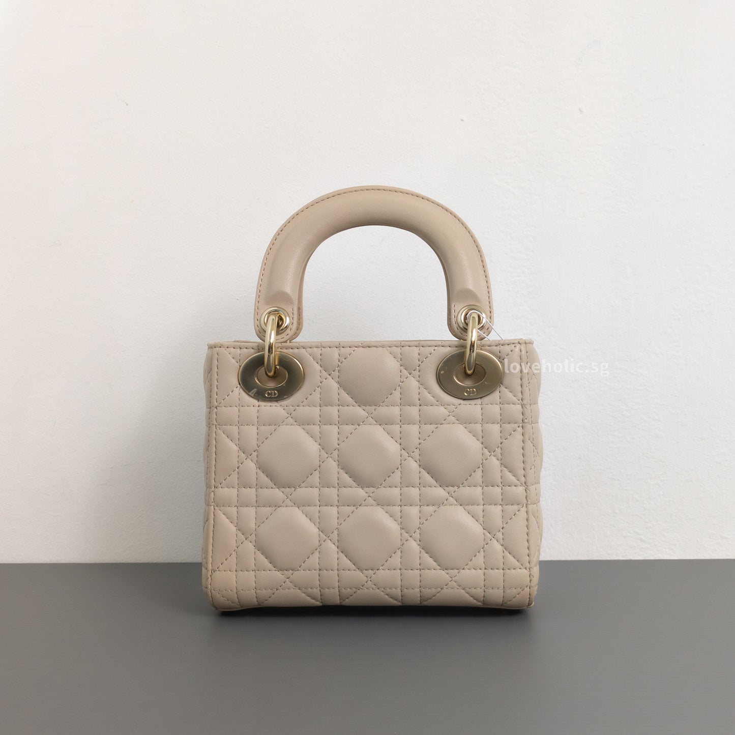 Lady Dior Mini | Powder Beige M51U Lambskin Light Gold Hardware