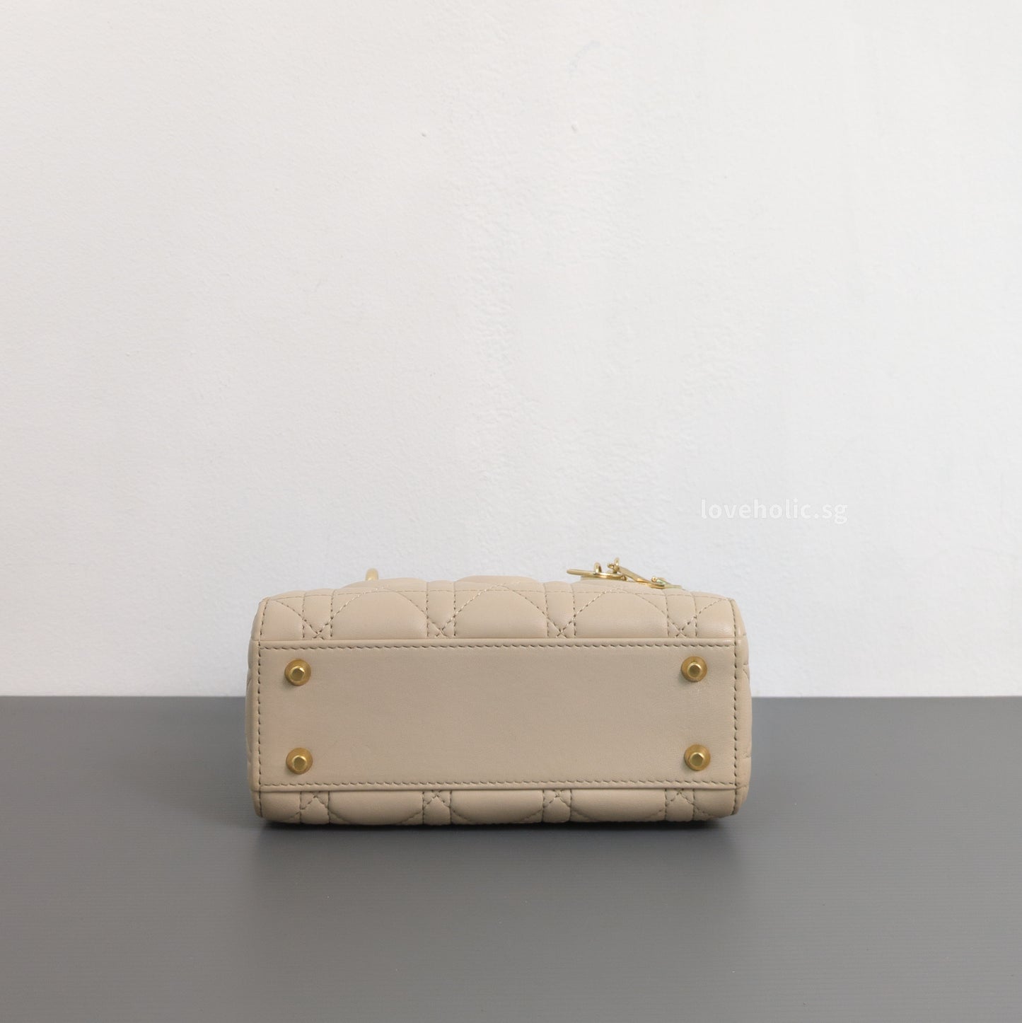 Lady Dior Mini | Powder Beige M51U Lambskin Light Gold Hardware