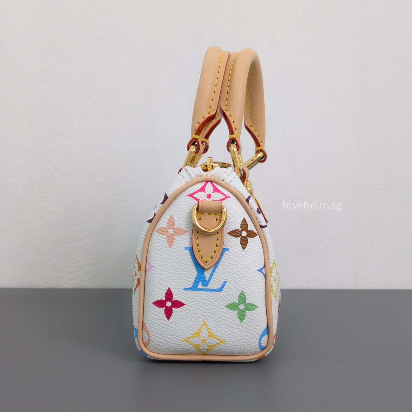 Louis Vuitton Speedy x TM Nano Speedy Canvas Light Gold Hardware-details