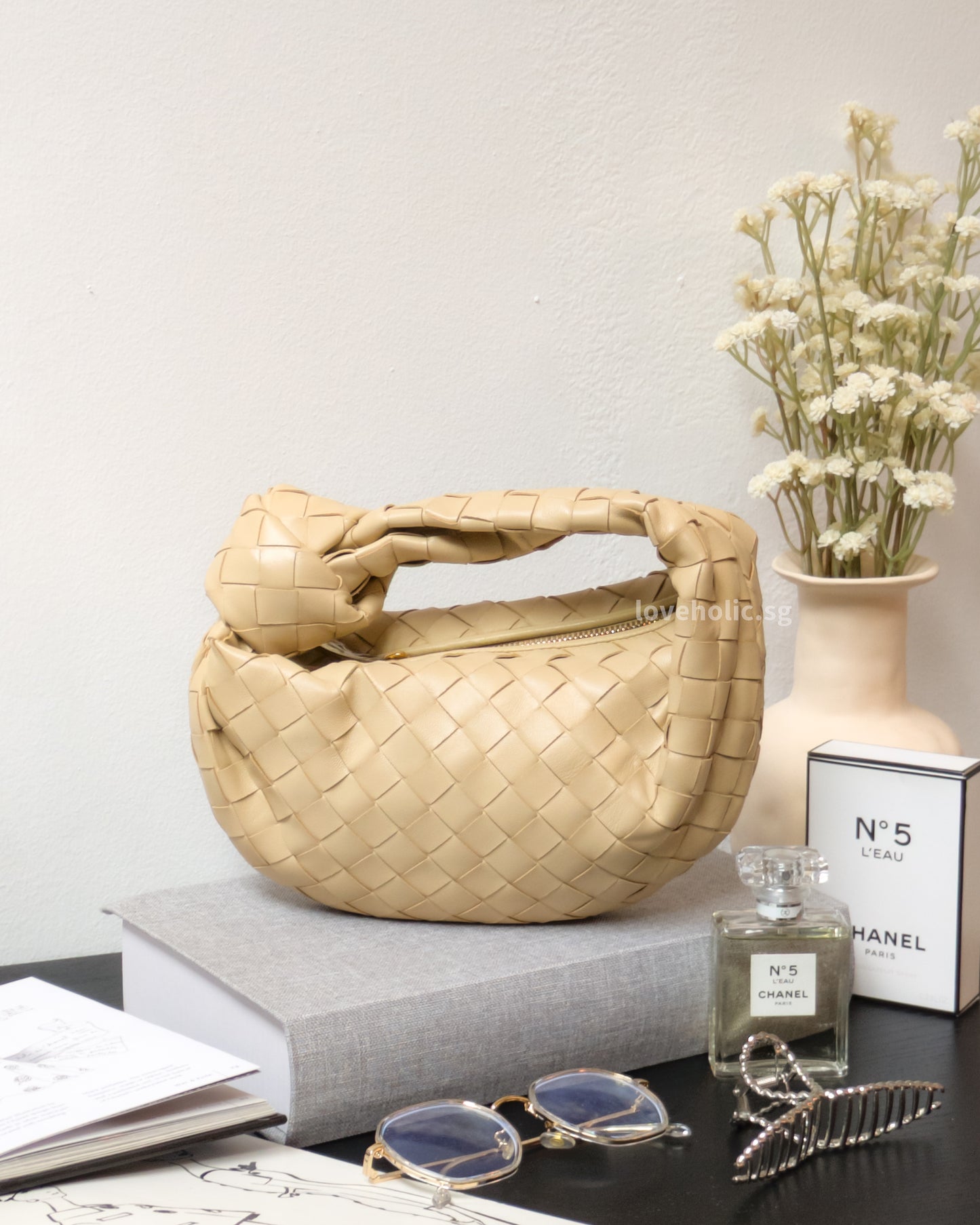 Jodie Mini | Porridge Calfskin Gold Hardware