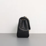 Chanel Classic Flap Mini Square | 17B Black Caviar Gold Hardware-side