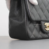 Chanel Classic Flap Mini Square | 17B Black Caviar Gold Hardware-details