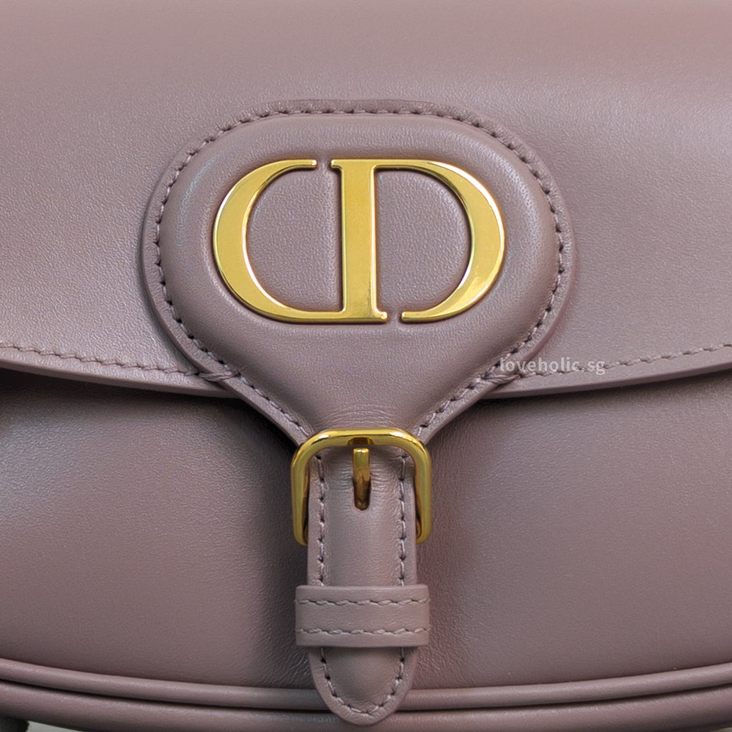 Dior Bobby East-West Peony Pink Calfskin Gold Hardware-details