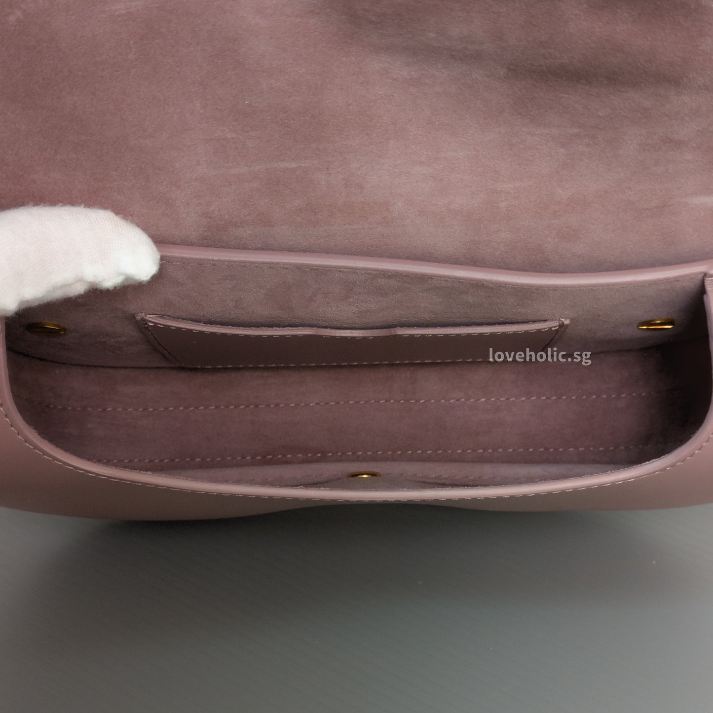 Dior Bobby East-West Peony Pink Calfskin Gold Hardware-details