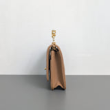 Chanel Top Handle Wallet On Chain 23B Dark Beige Lambskin Gold Hardware-details