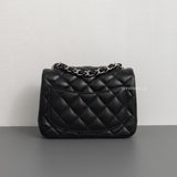 Chanel Classic Flap Mini Square | Black Caviar Silver Hardware-back