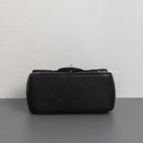 Chanel Classic Flap Mini Square | Black Caviar Silver Hardware-details
