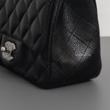 Chanel Classic Flap Mini Square | Black Caviar Silver Hardware-details