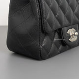 Chanel Classic Flap Mini Square | Black Caviar Silver Hardware-details