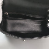 Chanel Classic Flap Mini Square | Black Caviar Silver Hardware-details